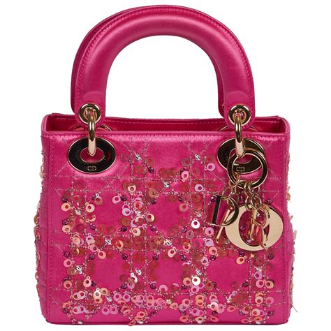 hot pink lady dior|lady dior handbag pink.